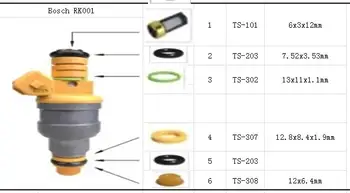 Doprava zadarmo 4pcs/set Paliva injektor súprava na opravu vrátane paliva injektor filter o-krúžok plastová podložka pintle spp (TS-RK001)