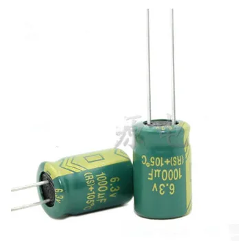 Doprava zadarmo 6.3 V 1000UF kondenzátor 8 * 12 high-frequency low-impedancia hliníkové elektrolytický kondenzátor 1000uf 6.3 v najlepšej kvalite