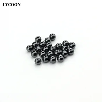 Doprava zadarmo 86pcs/veľa LYCOON round-brilliant-tvar Hematite Perličiek Šperky Čo Korálky, náramky pre veľkosti 6 mm stredný otvor 1 mm