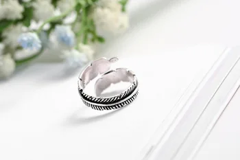 Doprava zadarmo 925 Sterling Silver Krúžky 925 Retro Vintage Otvoriť Prstene, Šperky anillo de plata anello
