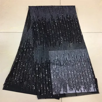 Doprava zadarmo Afriky čipky tkaniny vysokej kvality francúzsky guipure čipky textílie nový príchod Nigérijský flitrami čipky textílie pre strán