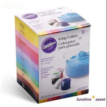 Doprava zadarmo Amerike Wilton Dvojité cukru tortu pigmentové farby vložiť jedlo pečenie wilton 12 farba pigmentu