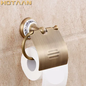 Doprava zadarmo,Antique Brass Dokončiť Pevné Brass toaletného papiera držiak kúpeľňa accessoreis toaletného papiera držiak YT-11592