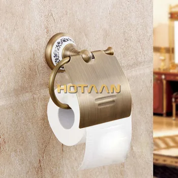Doprava zadarmo,Antique Brass Dokončiť Pevné Brass toaletného papiera držiak kúpeľňa accessoreis toaletného papiera držiak YT-11592