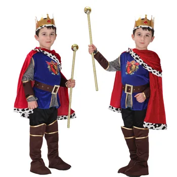 Doprava Zadarmo, Deti, Chlapci Kráľ Kostým Halloween Vianoce Maškaráda Strany Arabčina Princ Maškarný Deti Cosplay Oblečenie