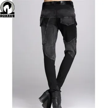 Doprava zadarmo Európe Sexy Čierne džínsy žena ceruzkou nohavice jeseň zima neforemné ležérne džínsy ženy Voľné Haren nohavice, džínsy feminina
