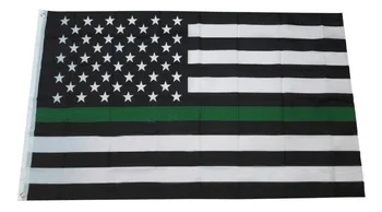 Doprava zadarmo green Line usa Polícia Vlajky, 90*150 cm Tenká Modrá Čiara Vlajku USA Čierna, Biela A Modrá čiara Vlajka S osadené priechodkami