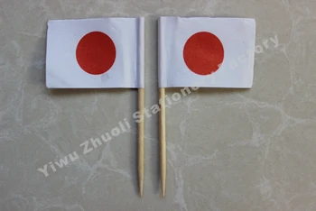Doprava Zadarmo Japonsko Vlajka Špáradlo Vlajkou 3.5X2.5CM 300pcs/taška Japonsko Národné Vlajky