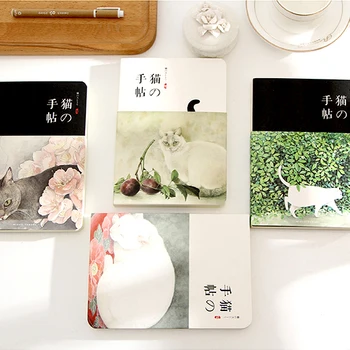 Doprava zadarmo Japonský štýl estetické malé čerstvé nuded tento doodle tsmip notebook papiernictvo billbook whellote mačka jeleň denník