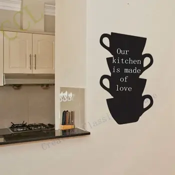 Doprava zadarmo, kuchyňa samolepky na stenu kávy domova -- kuchyňa tabule poháre tabuli vinylové fólie wall art decor