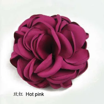Doprava zadarmo!móda 12PCS/VEĽA 8cm Spálené hrany kvety Camellia textílie kvety hodvábneho kvetu 9color pre váš výber