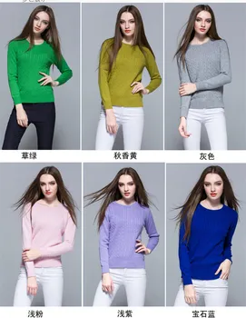 Doprava zadarmo nové cashmere sveter žien bežné dlho puzdre tričko, sveter zabezpečovacie hrubé jeseň a v zime sveter žena