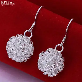 Doprava zadarmo online nakupovanie india striebro earings módne šperky Tenisový Loptičku drop náušnice pendientes kúzlo SMTE076