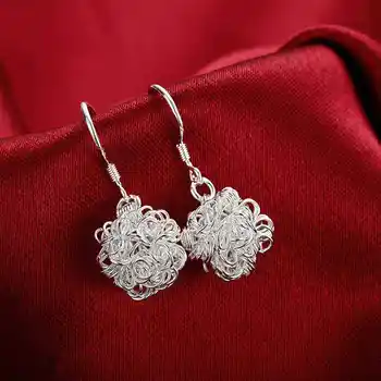 Doprava zadarmo online nakupovanie india striebro earings módne šperky Tenisový Loptičku drop náušnice pendientes kúzlo SMTE076