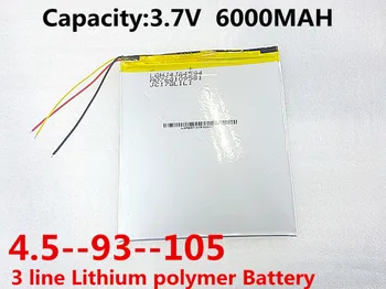 (doprava zadarmo)Polymer lithium batéria, 3,7 V,4594105 6000MAH sa Vzťahujú na dual-core P85 P85HD V972 V971 štyrmi jadrami