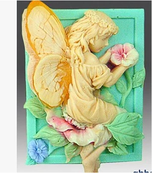 Doprava zadarmo Rastlín modelovanie kremíka mydlo formy Cake decoration formy anjel Kvetinová Víla formy príručka mydlo plesní Č.:SO102-1