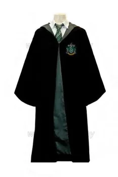 Doprava zadarmo, Slytherin Dom Draco Malfoy Cosplay Plášť Plášť s Odznak z Harry pre Halloween a Vianoce