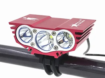 Doprava zadarmo SolarStorm X3 XML-T6 4 Režimy LED 6000LM Predné Koleso svetlo na Bicykel + 8.4 V 4x18650 batéria + Nabíjačka
