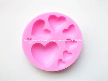 Doprava zadarmo Srdcia Tvarované Silikónové Formy Cake Decoration Fondant Tortu 3D potravinársky Silikón Plesne 063