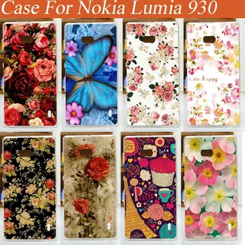 Doprava zadarmo Tlačený obal Pre Nokia lumia 930 Rôzne Krásne Kvety, Farebné Kresby DIY Prípade Pleť Zahŕňa