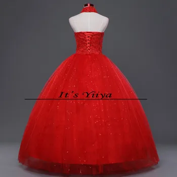 Doprava zadarmo červená Vestidos De Novia white plus veľkosť čipky svadobné šaty lacné Čína svadobné šaty s uväzovaním za svadobné šaty HS160