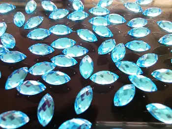 Doprava zadarmo Šiť na Drahokamu svetlo modrá farba 6*12mm Navetteshape crystal kamienkami Diamant, Drahokam 400pcs/veľa