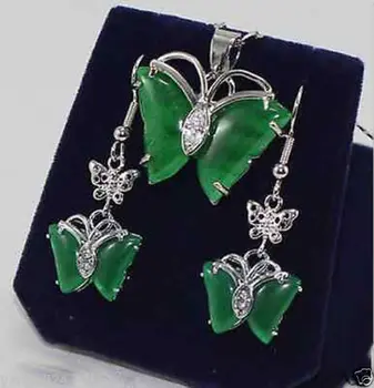 DOPRAVA ZADARMO>>@> Šperky, 001132 Šperky zeleného kameňa náhrdelník prívesok náušnice. nastaviť Prírodné šperky