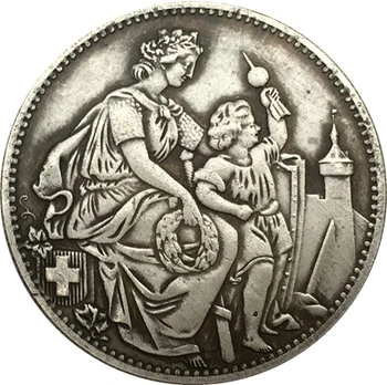 DOPRAVA ZADARMO Švajčiarsko 5 Franken Streľba Festival 1865 mince kópia