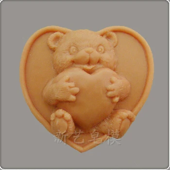 Doprava zdarma !! panda v srdca tvare, silikónové formy/dekor mydlo formy/silikónové tortu formy