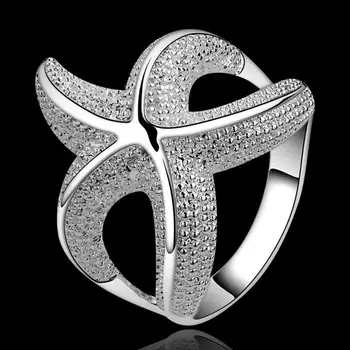 Doprava Zdarma!!Veľkoobchod strieborné pozlátené Krúžok,Módne Šperky Nový Dizajn Prst Prsteň Pre Lady SMTR538