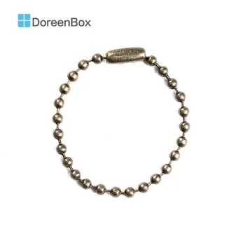 Doreen Box Krásne 100ks Antickej Bronzovej Farbe DIY Konektor Spona Loptu Reťaze Keychain Tag 10 cm