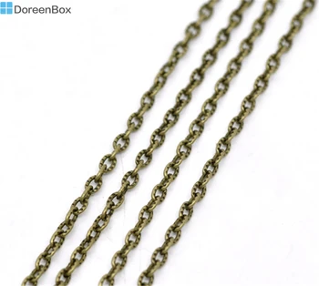Doreen Box Krásne 10M Textúrou Link-Otvorí Reťazec 4x2.5 mm a 0,7 mm hrubé (B13988)