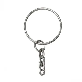 Doreen Box nové Kľúčové Reťaze & Key Krúžky Kolo Strieborný Tón Keychain 4.8 cm(1 7/8