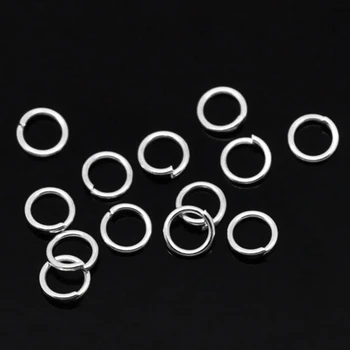 Doreen Box Ocele Striebornej farby Otvoriť Skok Krúžky Pre DIY Šperky Robiť, 5 mm(1/4