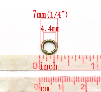 DoreenBeads Antické Bronzové Otvoriť Skok Krúžky 7 mm(1/4