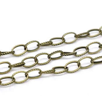 DoreenBeads Antické Bronzové Vzor Link-Otvorí Reťazca. Hodí 8x5.5mm, predala za paket 2 M nové