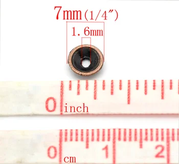 DoreenBeads Medi Tón Perličiek Čiapky Zistenia 7mm (Fit 6 mm-8 mm Guľôčky), predala za veľa 300 (B16445), yiwu