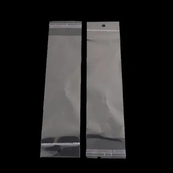 DoreenBeads Plastové Tašky Samolepiace Tesnenie Transparentné 22.6x5.1 cm (Využiteľný Priestor 18x5.1 cm), 300PCs (B0097602)