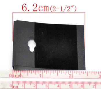 DoreenBeads Čierne Ucho Háčiky Na Náušnice Plast Zobrazenie Karty 6.2x4.5 cm(2-1/2