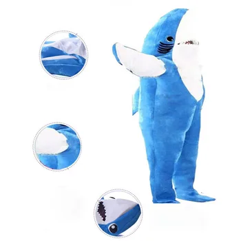 Dospelé Deti Deti Útok Žralok Modrý Kostým Party Maskot Zvierat Kostým Jumpsuit Halloween Maškarný Remienky Muži Ženy
