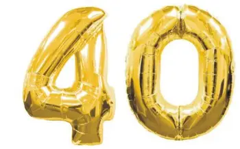 Dospelí vo veku 40. happy birthday party dekorácie Gaint číslo 40, tvar fóliové balóniky