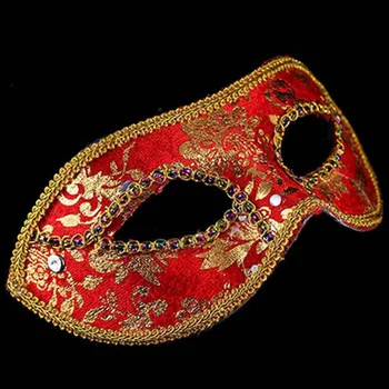 Dospelý Človek Mužov Benátskej Čipky Sequin Očná Maska Maškaráda Kostým Party Princ Masky Vianoce, Nový Rok