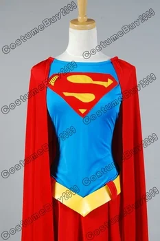 Dospelých Supergirl Cosplay Kostým Film Halloween Party Cosplay Kostýmy Pre Ženy jednodielne Šaty Pás Červený Plášť