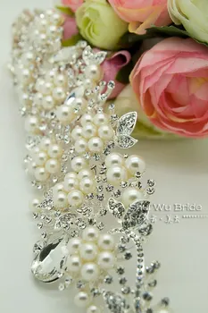 Dovezené zliatiny á crystal pearl svadobné headdress tiara svadobné doplnky do vlasov vlasy, šperky pre nevesty