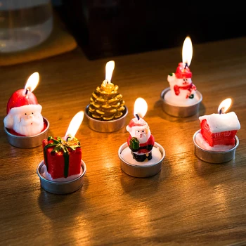 Dovolenka položky Vianočné cartoon sviečka tvorivú dovolenku dekorácie santa darček darčeky