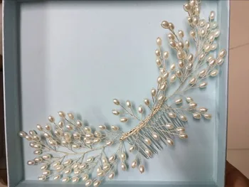 Dower mi 2017 Nové Strieborné Perly Ženám, Vlasy, Šperky, Svadobné Vlasy Hrebeňom Módne Svadobné Tiara Príslušenstvo Ručné