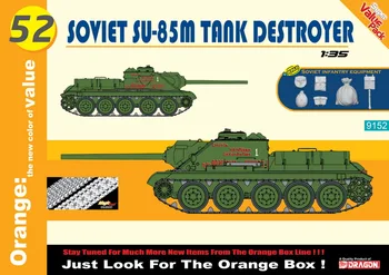 DRAGON 9152 1/35 Sovietskeho SU-85M Tank Destroyer (Orange)