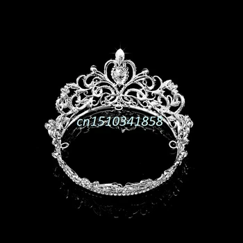 Drahokamu Kráľ Koruny Tiara Svadobný Sprievod Svadobné Diamante Headpiece Šperky Tiara #Y51#
