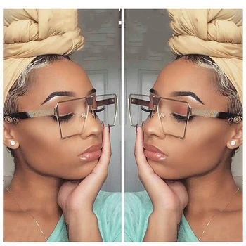DRESSUUP Nové Námestie slnečné Okuliare Ženy Značky Dizajnér Nadrozmerné Gafas Vintage Jasné Slnečné Okuliare Mužov Oculos De Sol Feminino Gafas