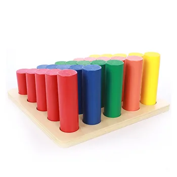 Drevené hračky Montessori Valec Rebrík Doska Drevo Vzdelávania Dĺžka Geometrický Tvar Farba Zoradiť Dieťa, Hračky, Vzdelávacie Hračky